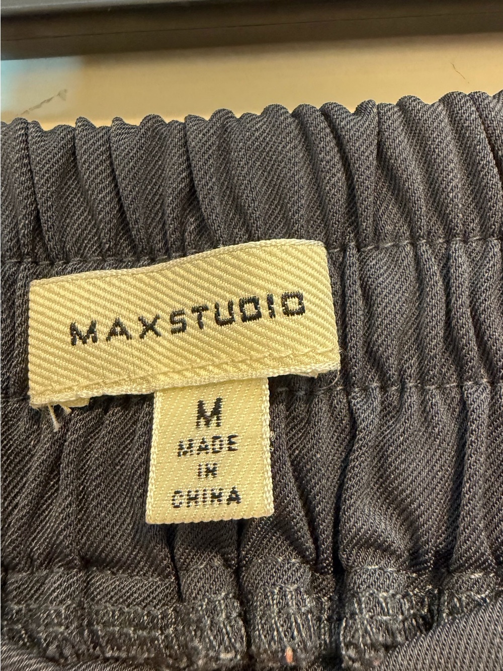 Max Studio Grey Pull-On Elastic Waist Pants Wide Leg Pants Size Medium - Picture 3 of 11